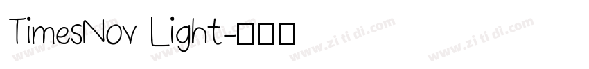 TimesNov Light字体转换